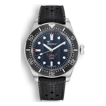 Squale 1545 Black Kautschukband 1545BKBKC.HT – Taucheruhr Edelstahl 40 mm, Zifferblatt Schwarz, Kautschukband