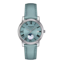 Tissot Carson Premium Lady 32mm T122.223.16.353.00 - Zifferblatt Hellblau, Armband Leder