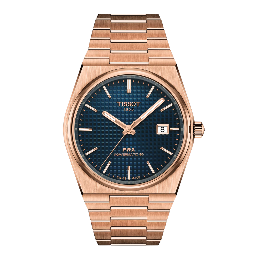 Tissot PRX 39,5mm T137.407.33.041.00 - Zifferblatt Blau, Armband Stahl mit PVD-Beschichtung