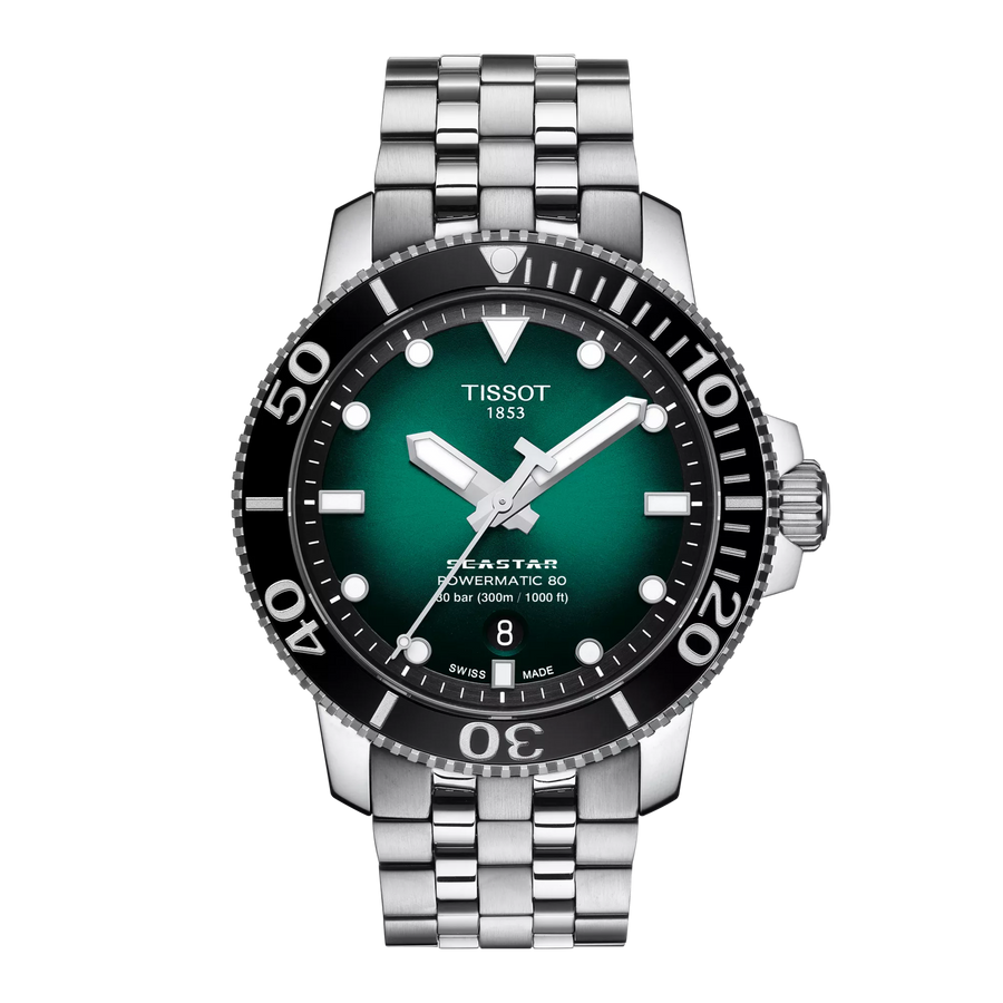 Tissot Seastar 1000 43mm T120.407.11.091.01 - Zifferblatt Grün, Armband Stahl