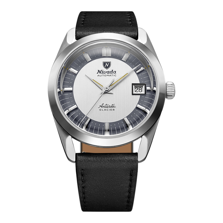 Nivada Grenchen Antarctic Glacier 38mm 32063A – Herrenuhr 38 mm, Zifferblatt Silber