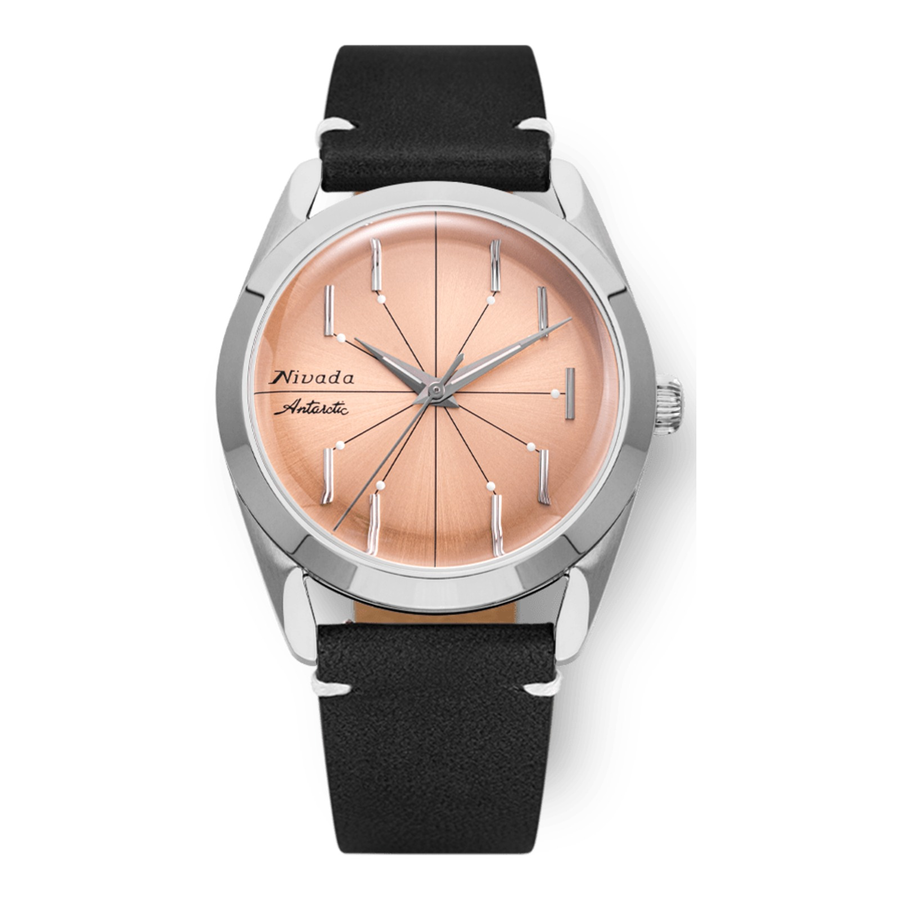 Nivada Grenchen Antarctic Spider 38mm Salmon 32050A – Herrenuhr 38 mm, Zifferblatt Lachs