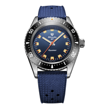 Nivada Grenchen Antarctic Diver Aquamar Blue 32074A – Herrenuhr 38 mm, Zifferblatt Blau