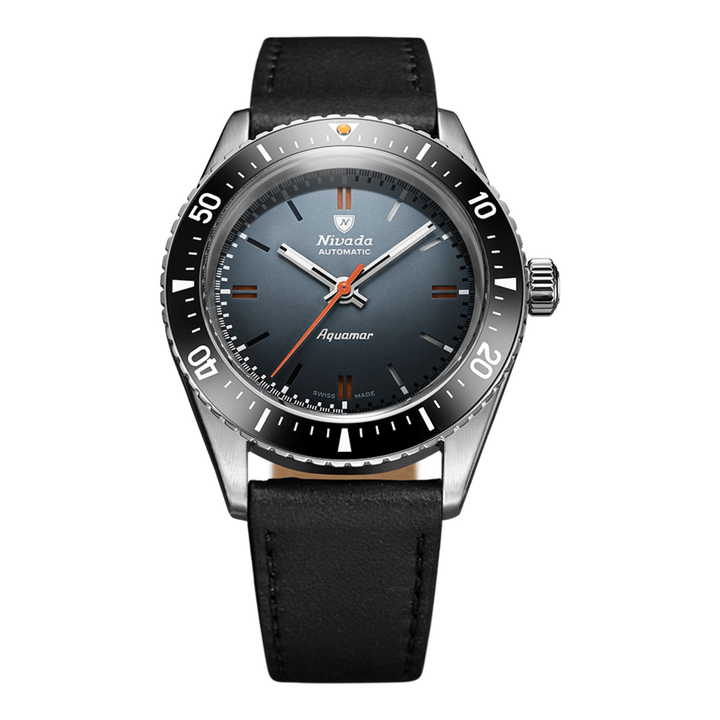Nivada Grenchen Antarctic Diver Aquamar Grey 32077A – Herrenuhr 38 mm, Zifferblatt Grau