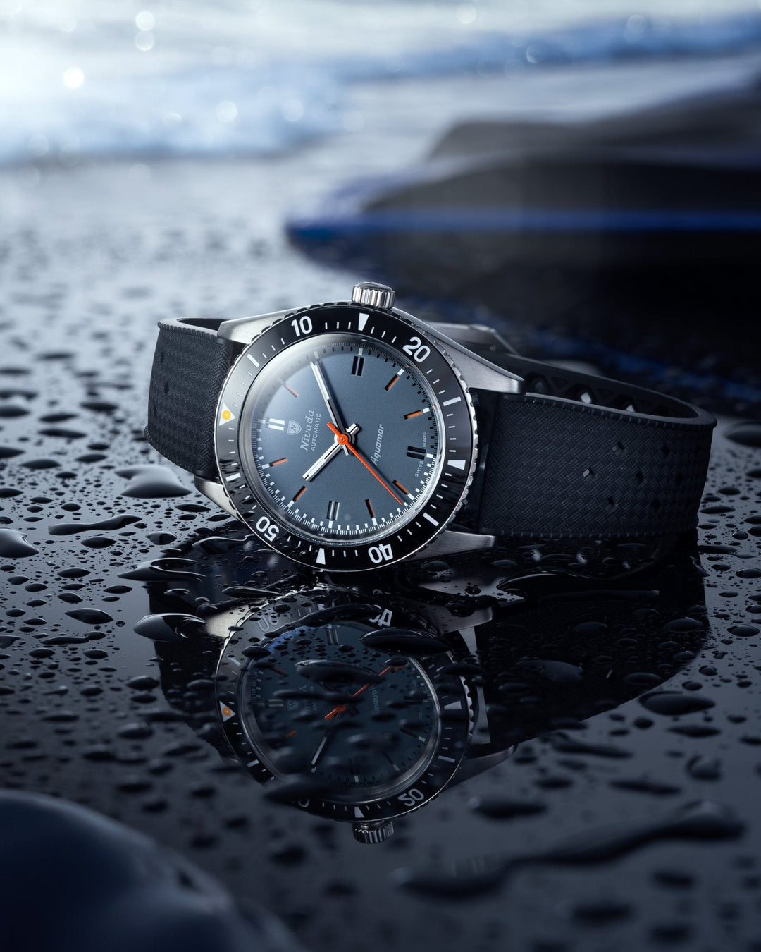 Nivada Grenchen Antarctic Diver Aquamar Grey 32077A – Ansicht 3