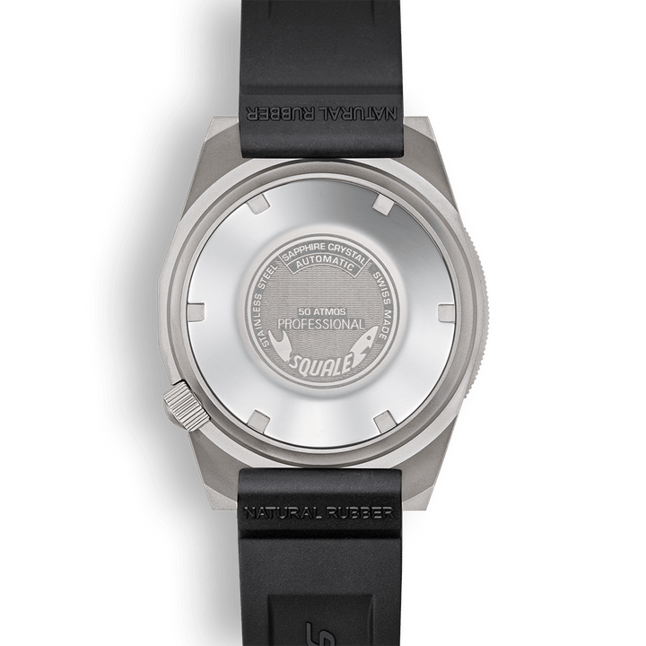 Squale 1521 Blue Blasted Kautschukband 1521BLUEBL.VO – Gehäuseboden