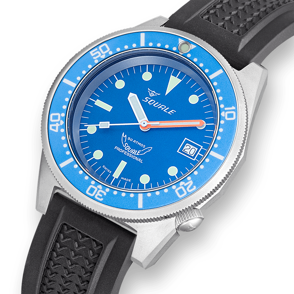 Squale 1521 Blue Blasted Kautschukband 1521BLUEBL.VO – Ansicht 3