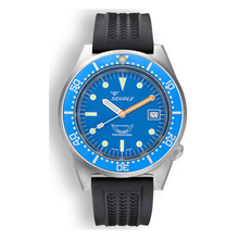 Squale 1521 Blue Blasted Kautschukband 1521BLUEBL.VO – Taucheruhr Edelstahl 42 mm, Zifferblatt Blau, Kautschukband