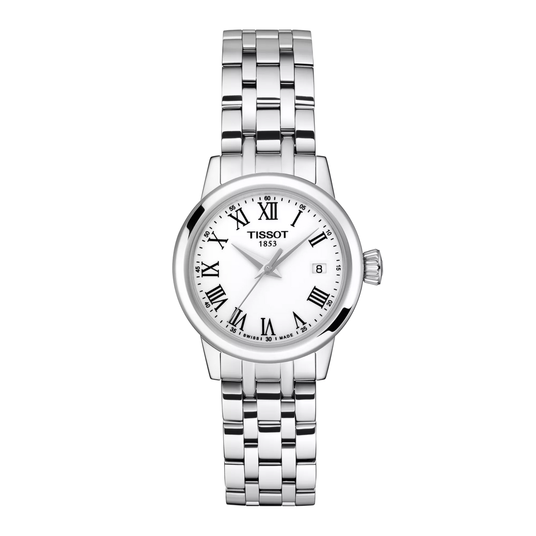 Tissot Classic Dream 28mm T129.210.11.013.00 - Zifferblatt Weiß, Armband Stahl