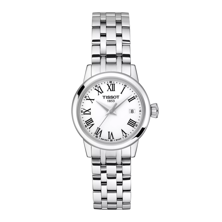 Tissot Classic Dream 28mm T129.210.11.013.00 - Zifferblatt Weiß, Armband Stahl