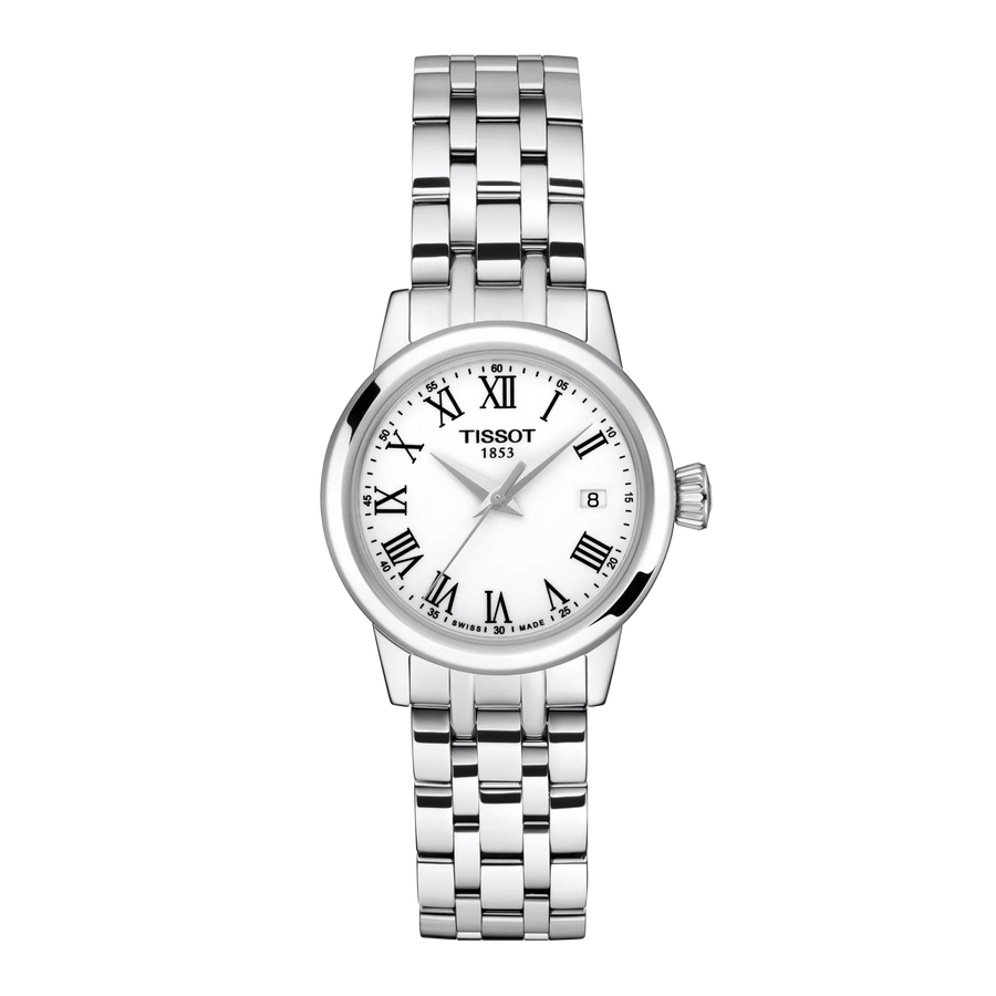 Tissot Classic Dream 28mm T129.210.11.013.00 - Zifferblatt Weiß, Armband Stahl
