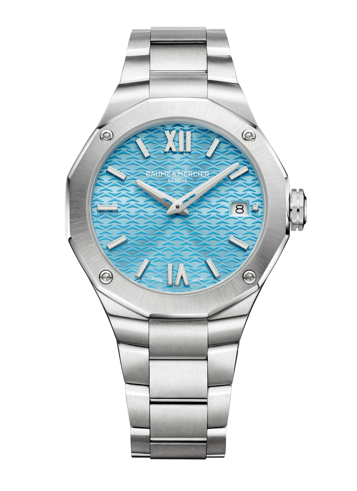 Baume & Mercier Riviera Quarz 36mm M0A10612 - Zifferblatt Blau, Armband Stahl