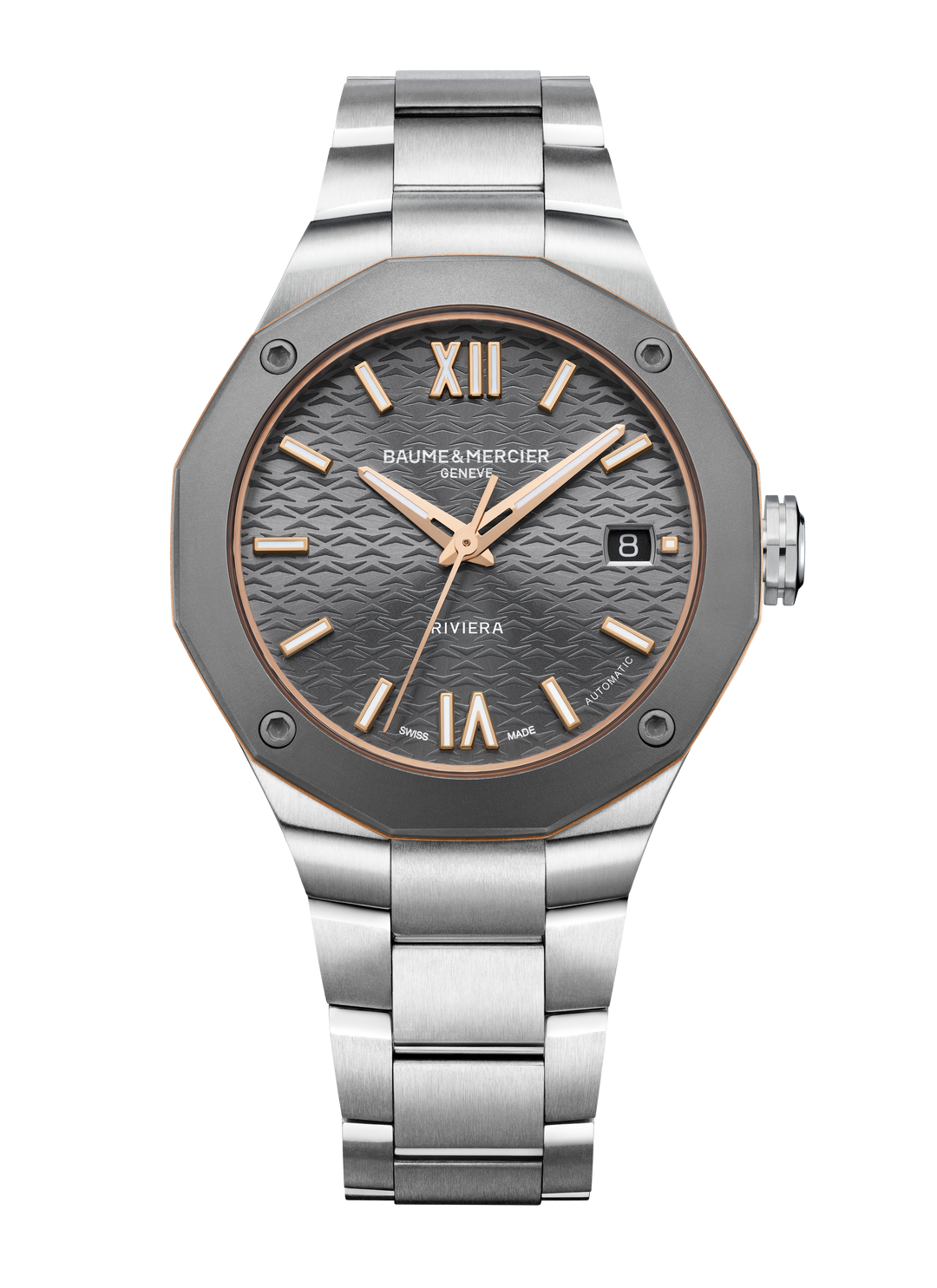 Baume & Mercier Riviera Automatik 36mm M0A10661 - Zifferblatt Grau, Armband Stahl