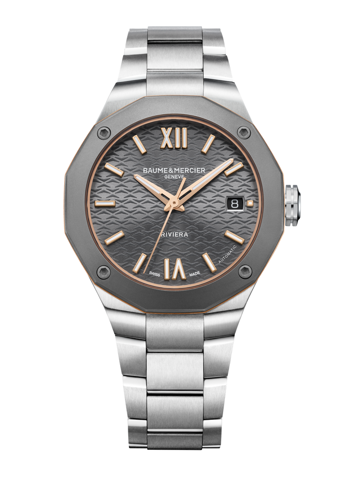 Baume & Mercier Riviera Automatik 36mm M0A10661 - Zifferblatt Grau, Armband Stahl