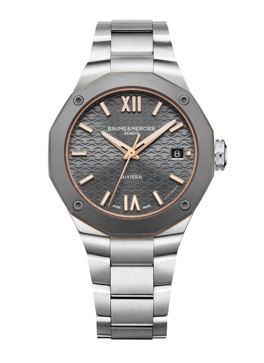 Baume & Mercier Riviera Automatik 36mm M0A10661 - Zifferblatt Grau, Armband Stahl