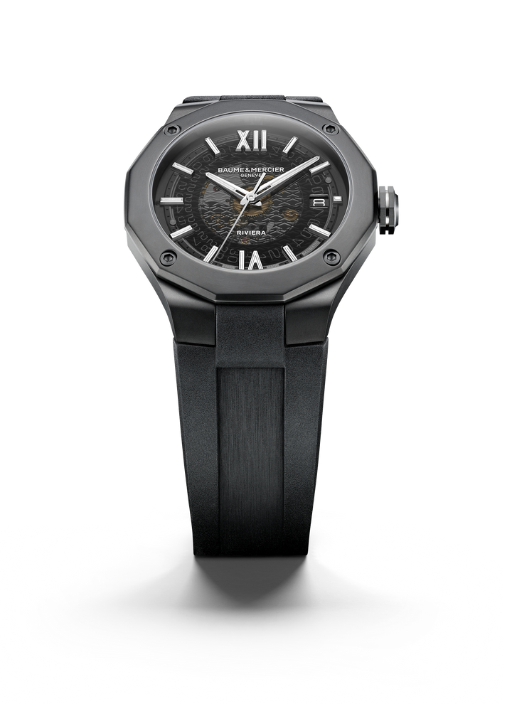 Baume & Mercier Riviera Baumatic 42mm M0A10617 - Gesamtansicht mit Kautschukarmband