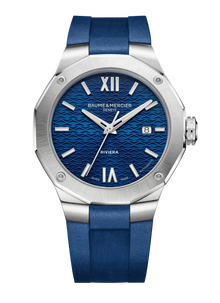 Baume & Mercier Riviera Automatik 42mm M0A10619 - Zifferblatt Blau, Armband Kautschuk