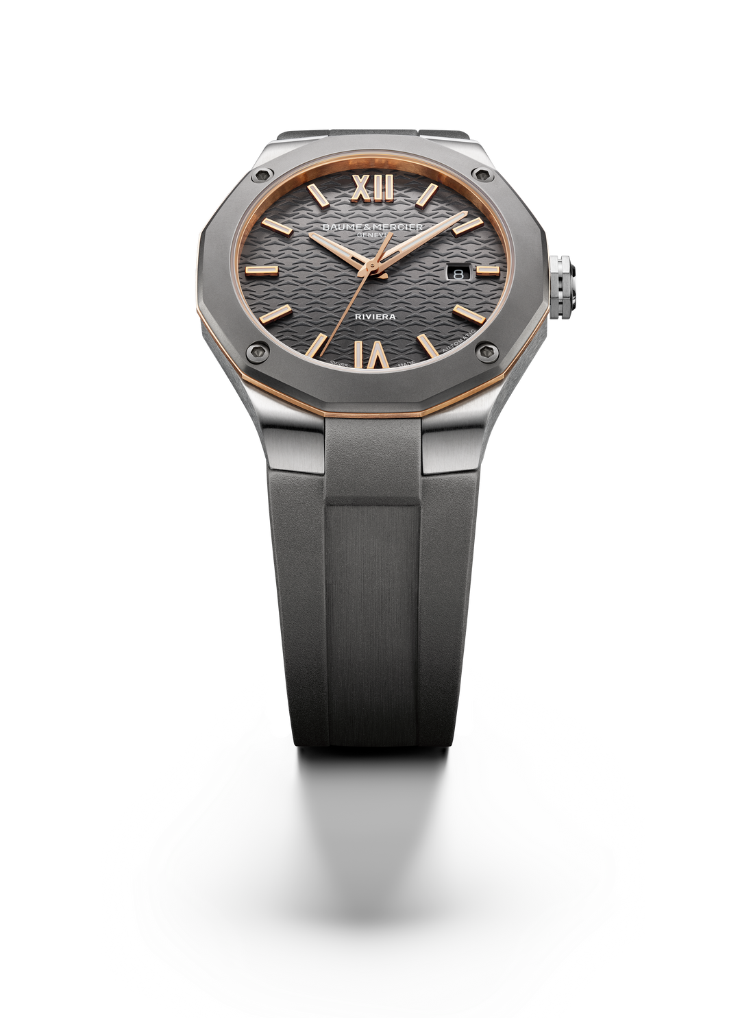 Baume & Mercier Riviera Automatik 42mm M0A10660 - Gesamtansicht mit Kautschukarmband