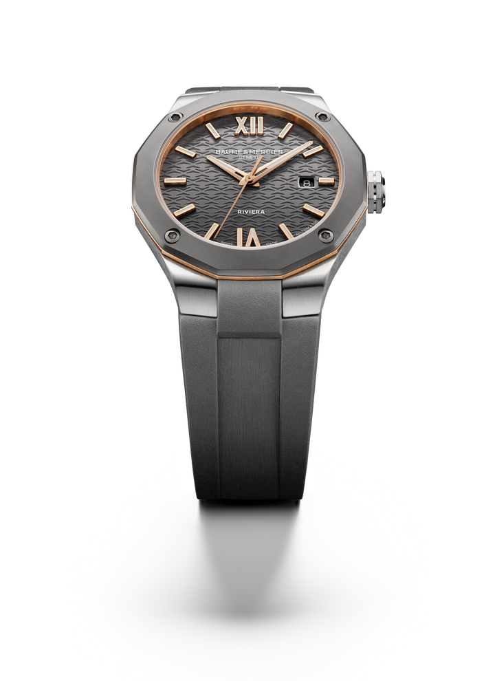 Baume & Mercier Riviera Automatik 42mm M0A10660 - Gesamtansicht mit Kautschukarmband