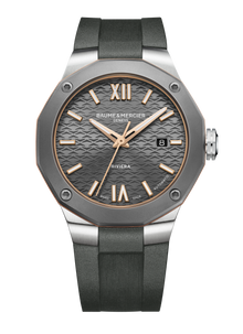 Baume & Mercier Riviera Automatik 42mm M0A10660 - Zifferblatt Grau, Armband Kautschuk