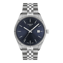 Tissot Ballade 40mm T156.410.11.041.00 – Herrenuhr Edelstahl mit blauem Zifferblatt und geriffelter Lünette