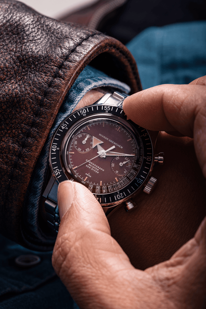 Nivada Grenchen Chronomaster Broad Arrow Tropical Inter.Bezel Manual 85007M – Ansicht 4
