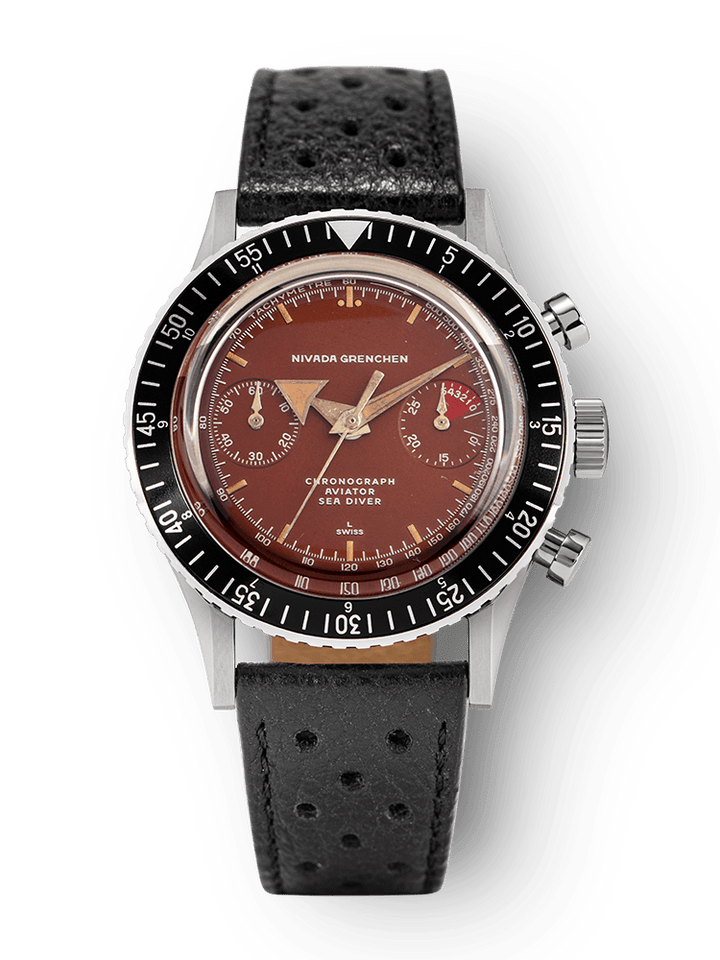 Nivada Grenchen Chronomaster Broad Arrow Tropical Inter.Bezel Manual 85007M – Ansicht 8