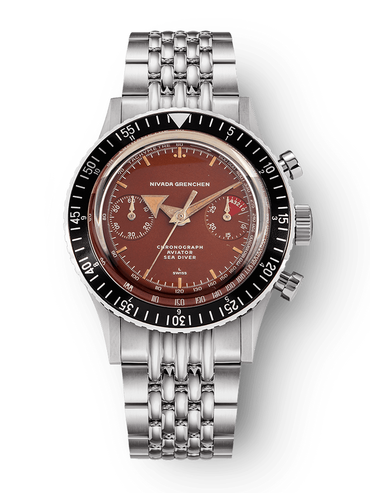 Nivada Grenchen Chronomaster Broad Arrow Tropical Inter.Bezel Manual 85007M – Ansicht 7