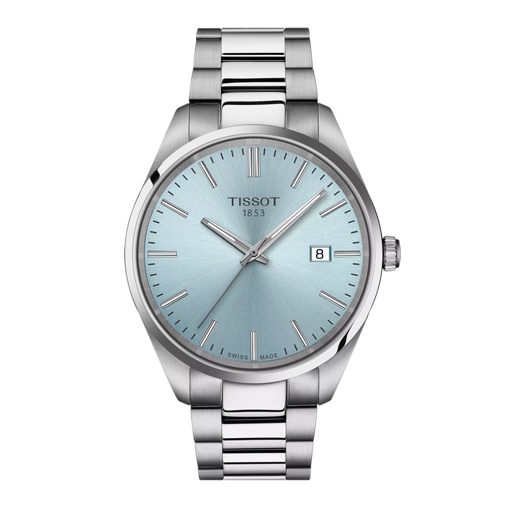 Tissot PR 100 40mm T150.410.11.351.00 - Zifferblatt Eisblau, Armband Stahl