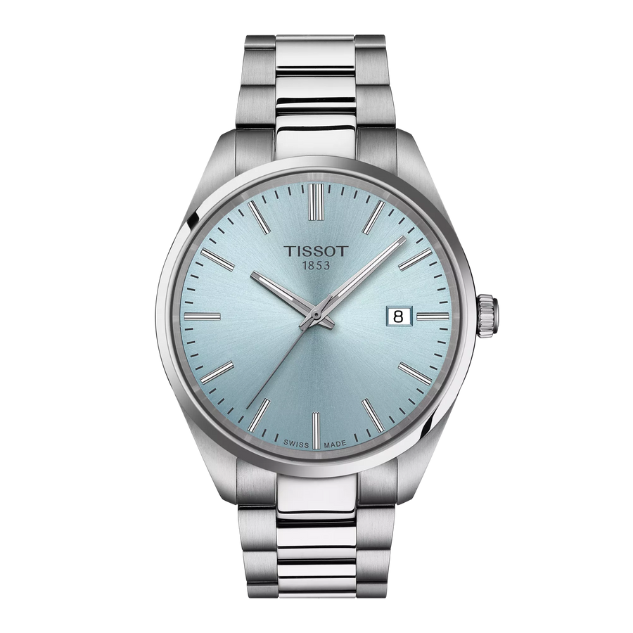 Tissot PR 100 40mm T150.410.11.351.00 - Zifferblatt Eisblau, Armband Stahl