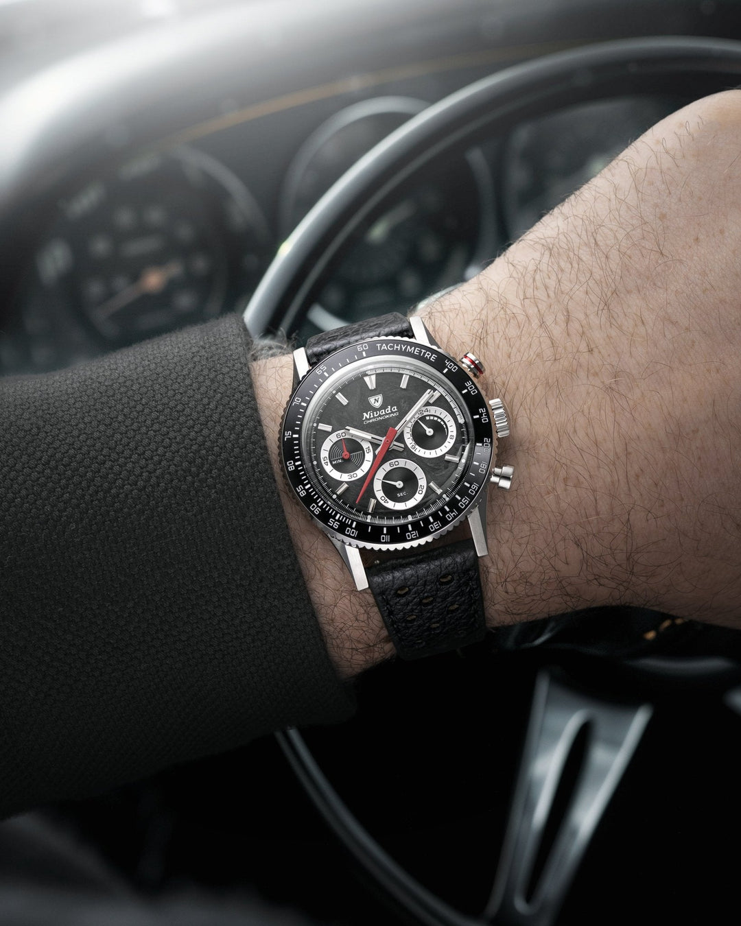 Nivada Grenchen Chronoking Mecaquartz Racing Black 87048Q – Ansicht 4