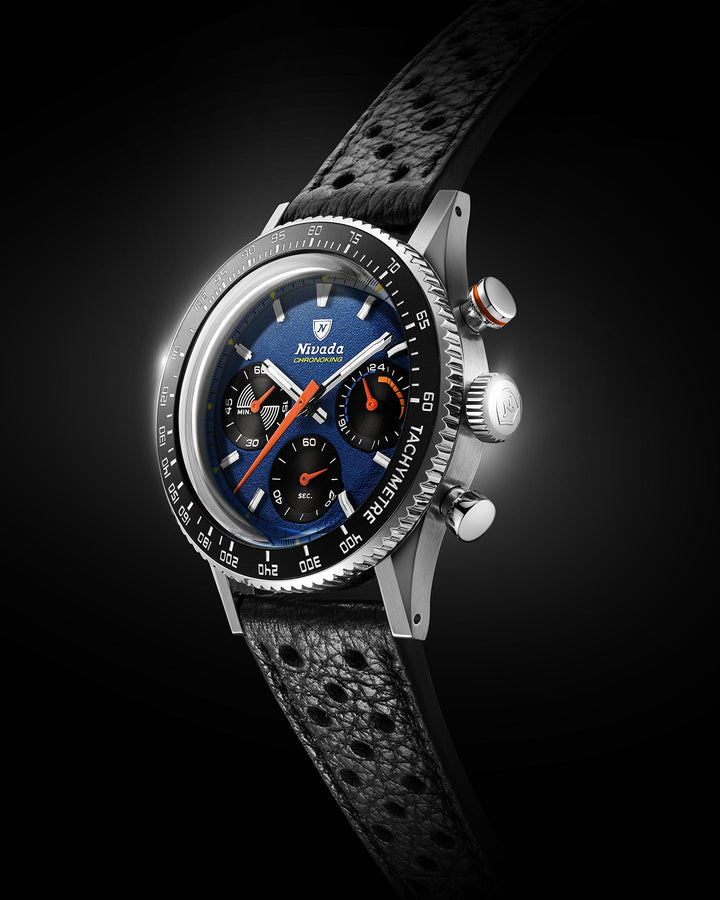 Nivada Grenchen Chronoking Mecaquartz Racing Blue 87050Q – Ansicht 3