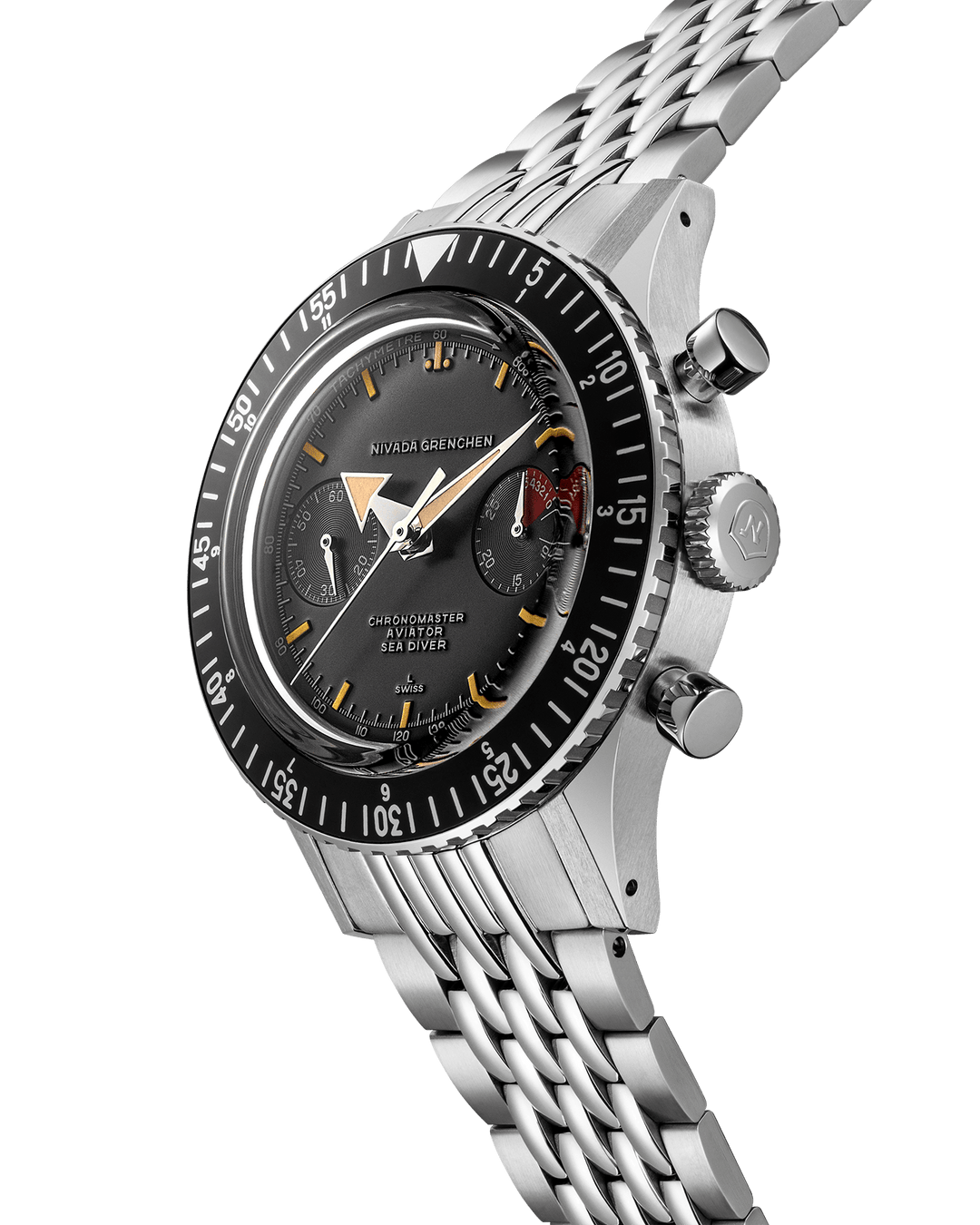 Nivada Grenchen Chronomaster Broad Arrow 41mm Automatic 85041M – Ansicht 4