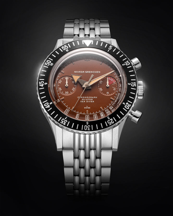 Nivada Grenchen Chronomaster Tropical 41mm Automatic 85141M – Ansicht 3