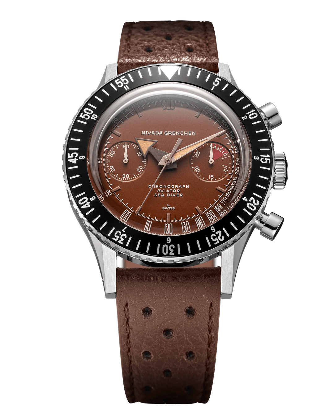 Nivada Grenchen Chronomaster Tropical 41mm Automatic 85141M – Ansicht 9