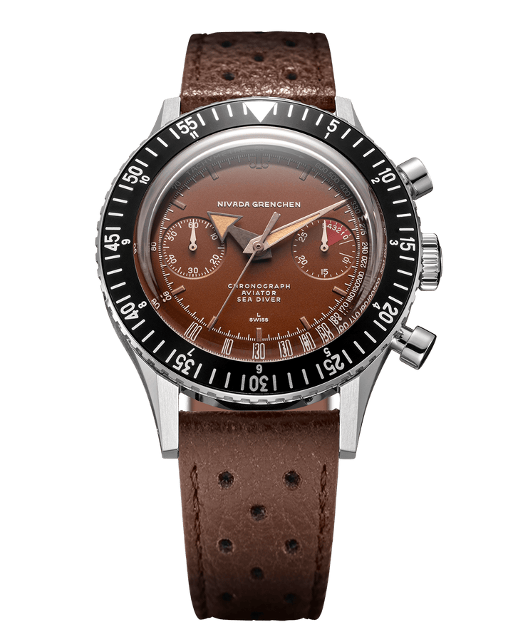 Nivada Grenchen Chronomaster Tropical 41mm Automatic 85141M – Ansicht 9