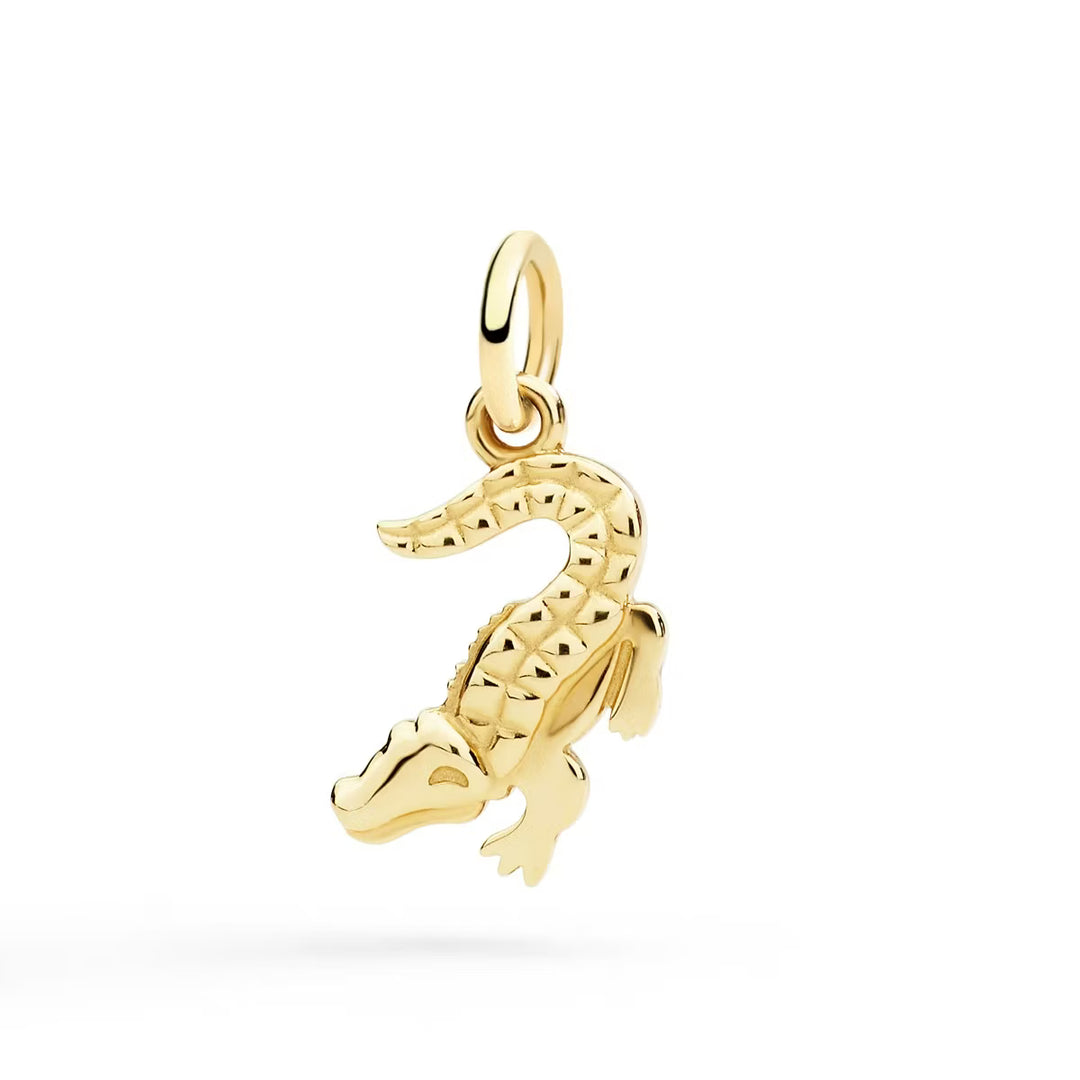 Anhänger Krokodil aus Gelbgold
