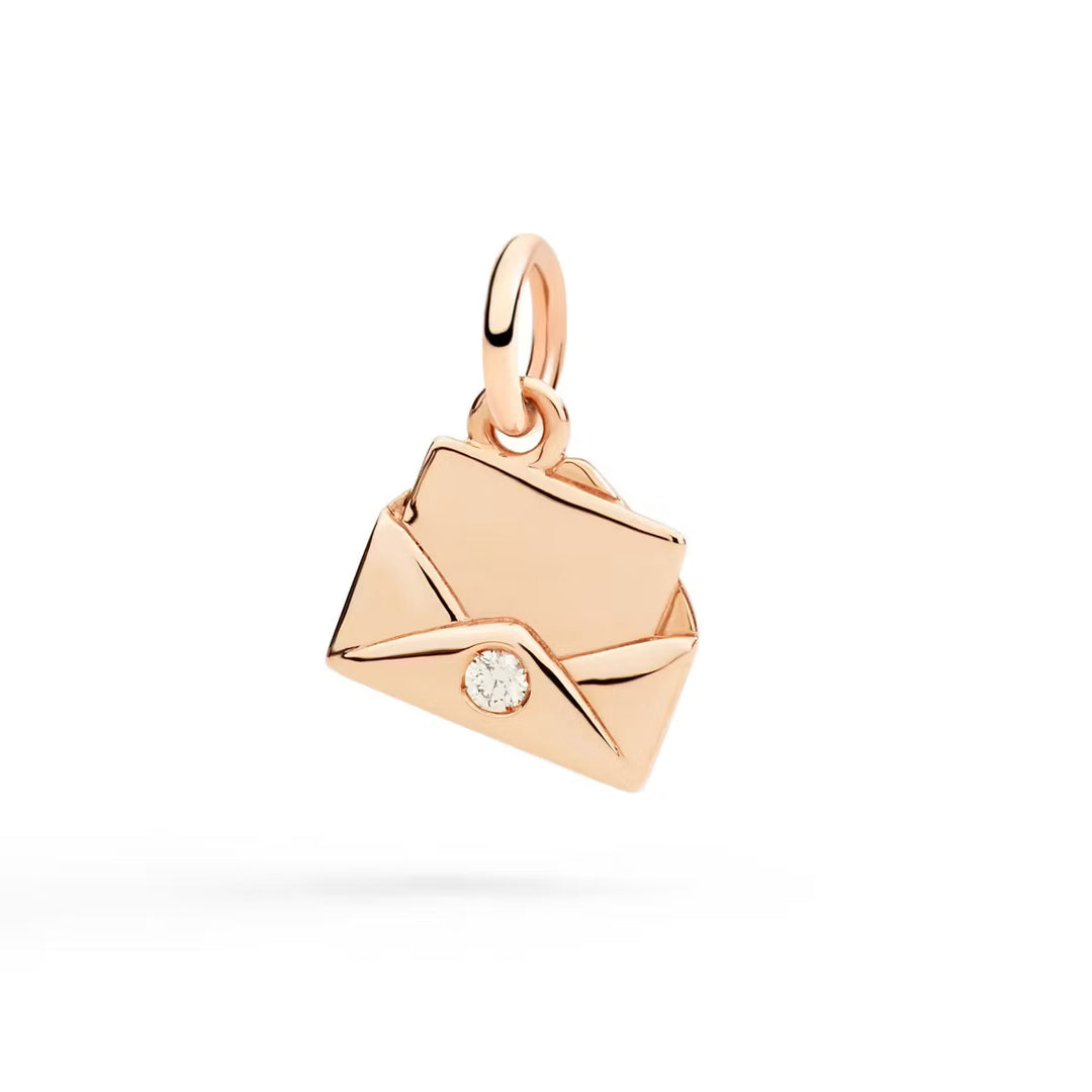 Anhänger Buchstabe aus Roségold mit Diamant