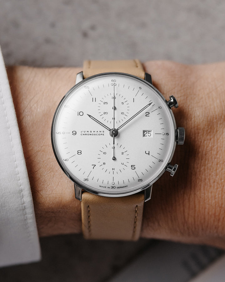 Junghans Max Bill Chronoscope 40mm 27/4502.02 am Handgelenk