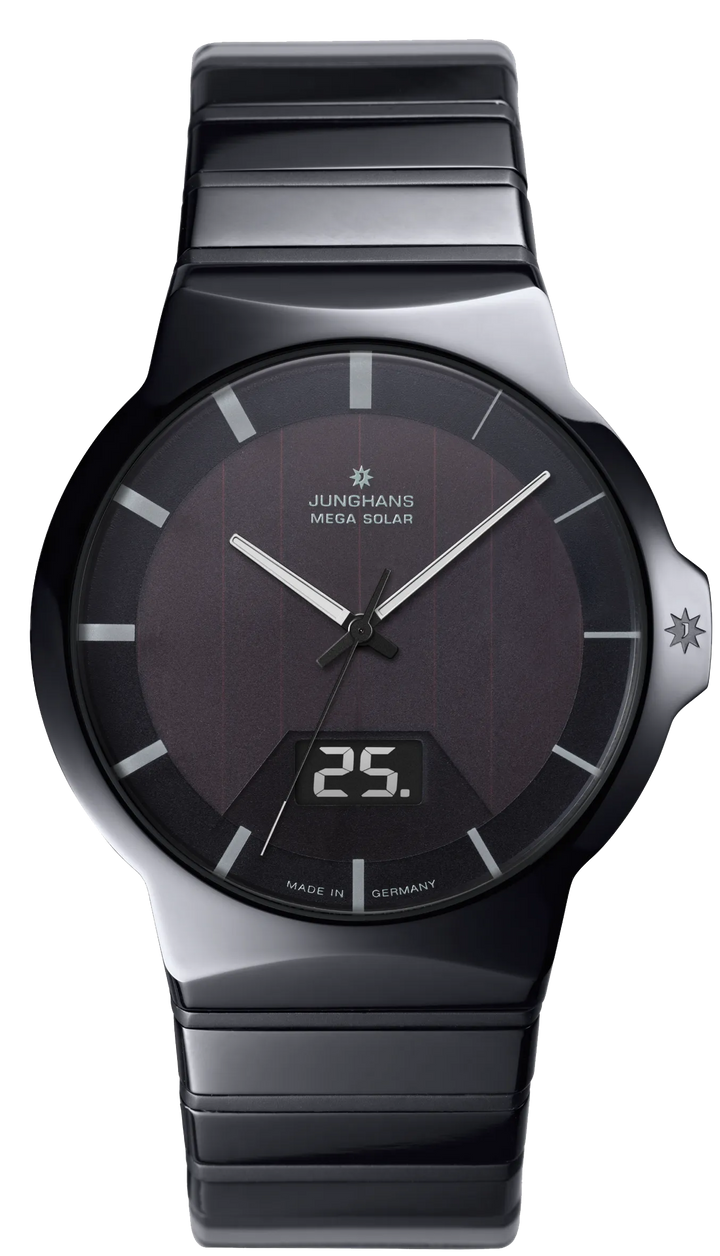 Junghans Force Mega Solar 40,4mm 18/1133.44 - Zifferblatt Schwarz, Armband Keramik