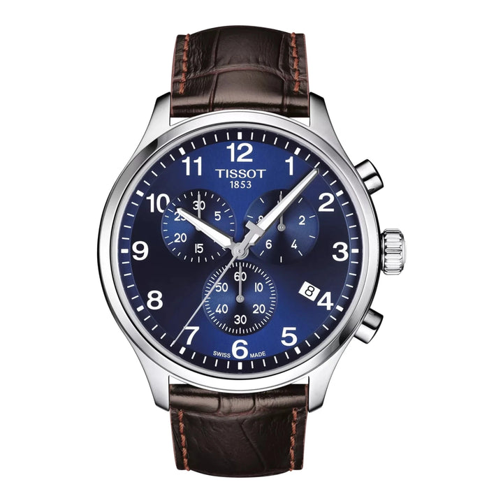 Tissot Chrono XL Classic 45mm T116.617.16.047.00 - Zifferblatt Blau, Armband Leder