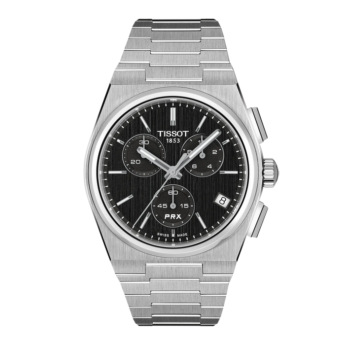Tissot PRX Chronograph 41mm T137.417.11.051.00 - Zifferblatt Schwarz, Armband Stahl