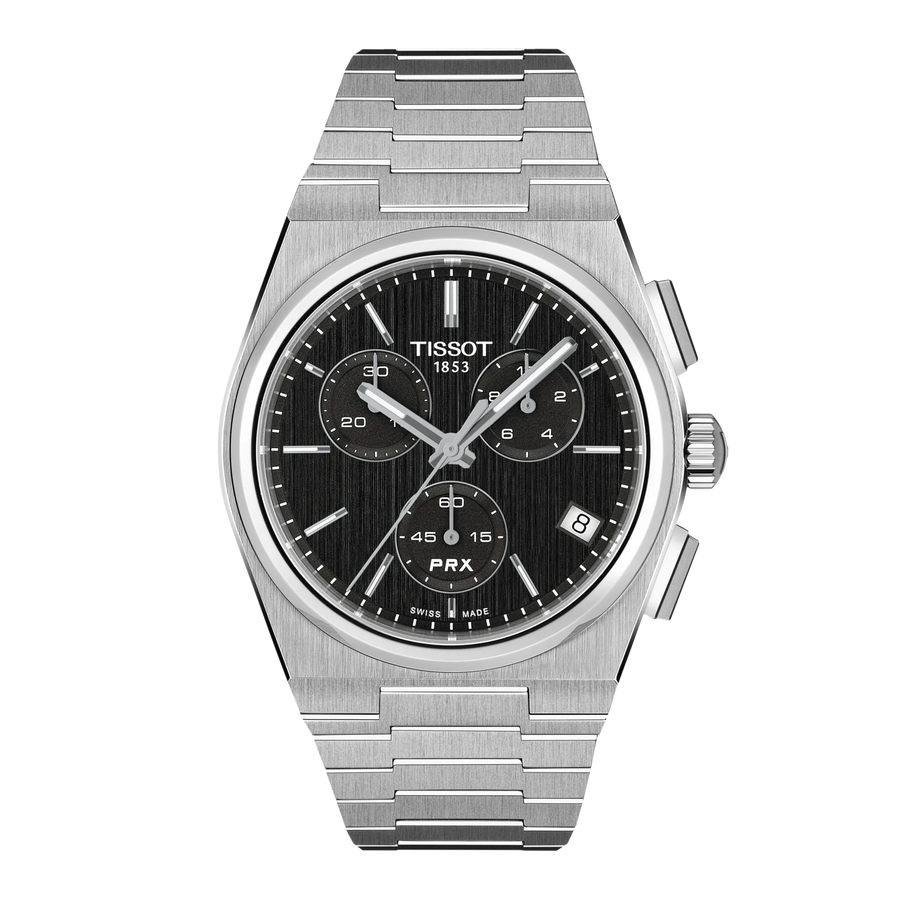 Tissot PRX Chronograph 41mm T137.417.11.051.00 - Zifferblatt Schwarz, Armband Stahl