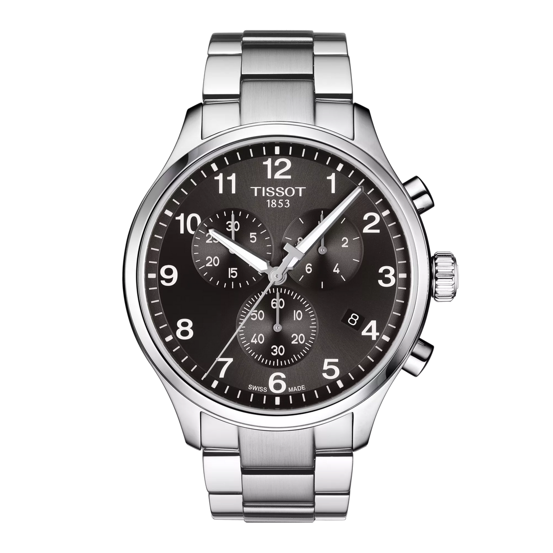 Tissot Chrono XL Classic 45mm T116.617.11.057.01 - Zifferblatt Schwarz, Armband Stahl