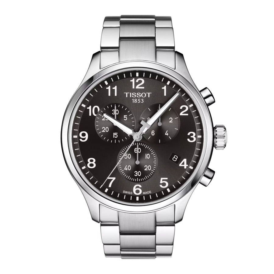 Tissot Chrono XL Classic 45mm T116.617.11.057.01 - Zifferblatt Schwarz, Armband Stahl