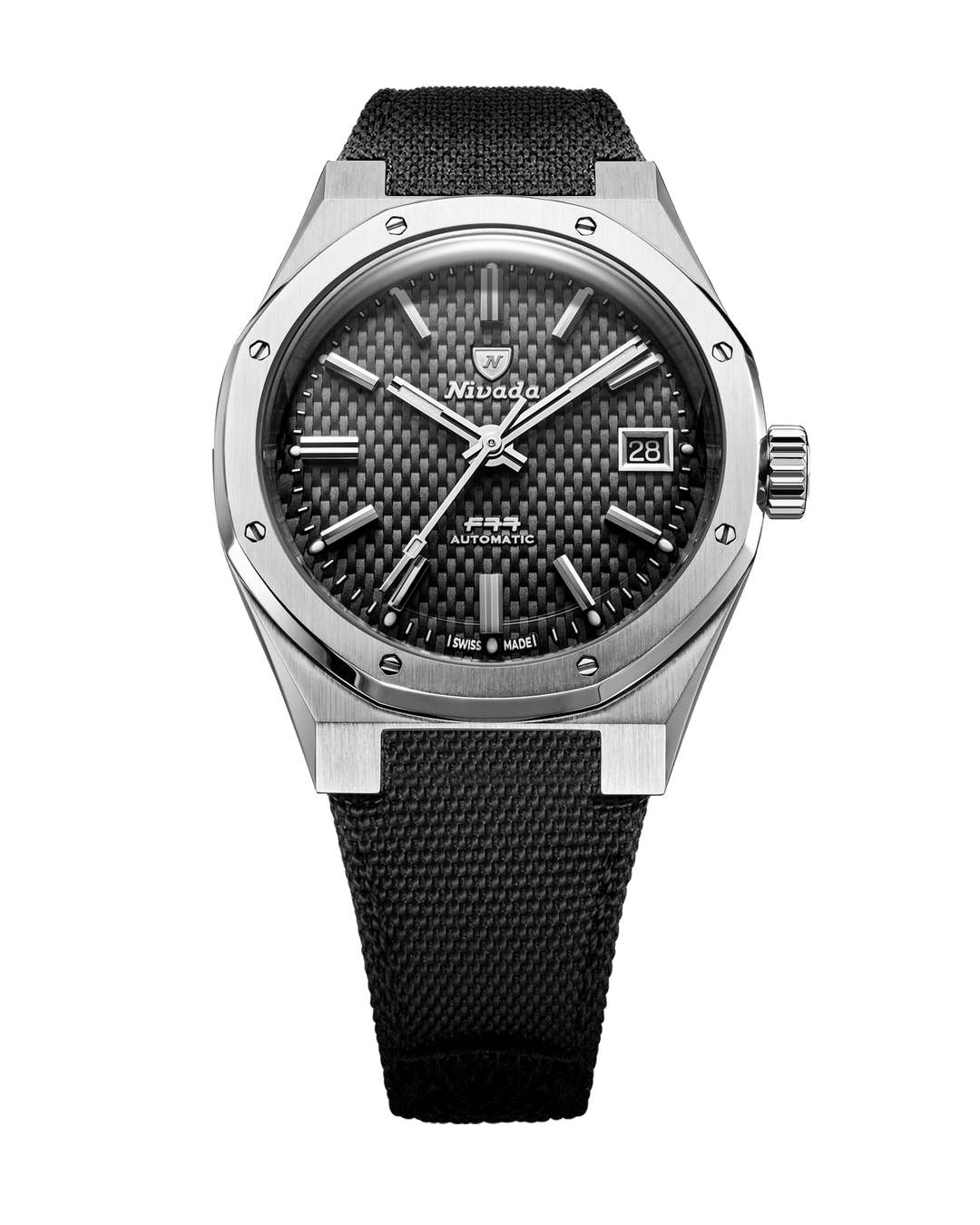 Nivada Grenchen F77 SST Black MK2 38mm Beige Lume 69010A – Ansicht 7