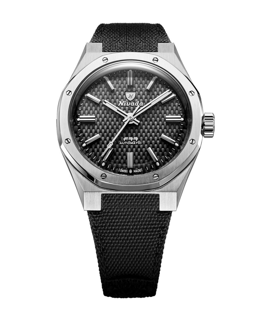 Nivada Grenchen F77 SST Black MK2 38mm Beige Lume 69010A – Ansicht 8
