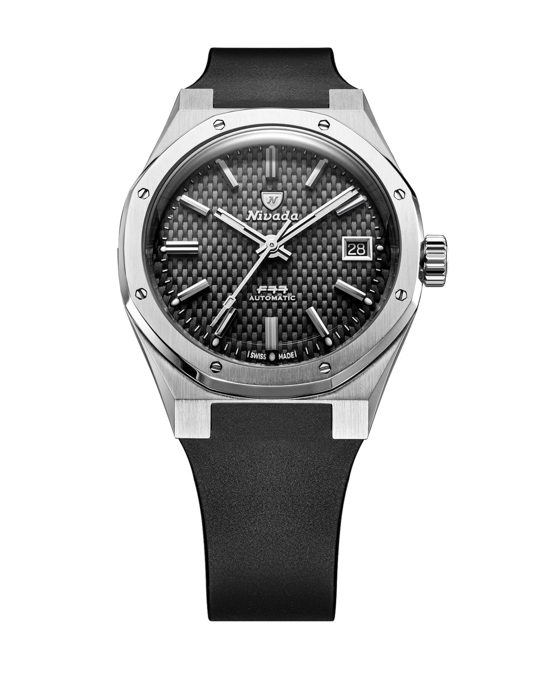 Nivada Grenchen F77 SST Black MK2 38mm Beige Lume 69010A – Ansicht 9