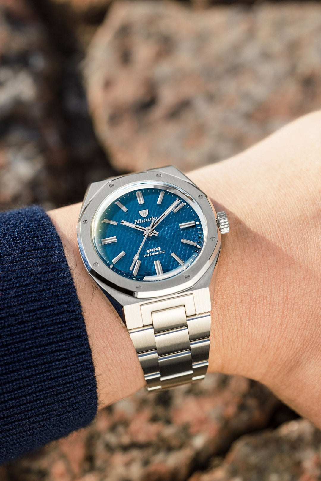 Nivada Grenchen F77 SST Blue MK2 38mm 69013A – Ansicht 5