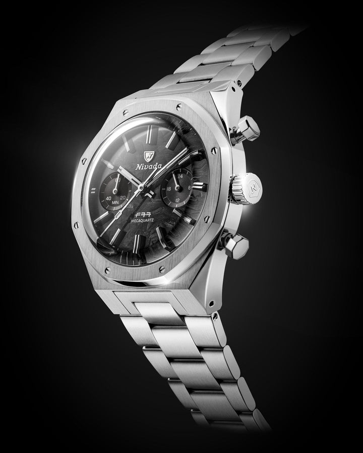 Nivada Grenchen F77 Chrono Mecaquartz Carbon 38mm 68002Q – Ansicht 2